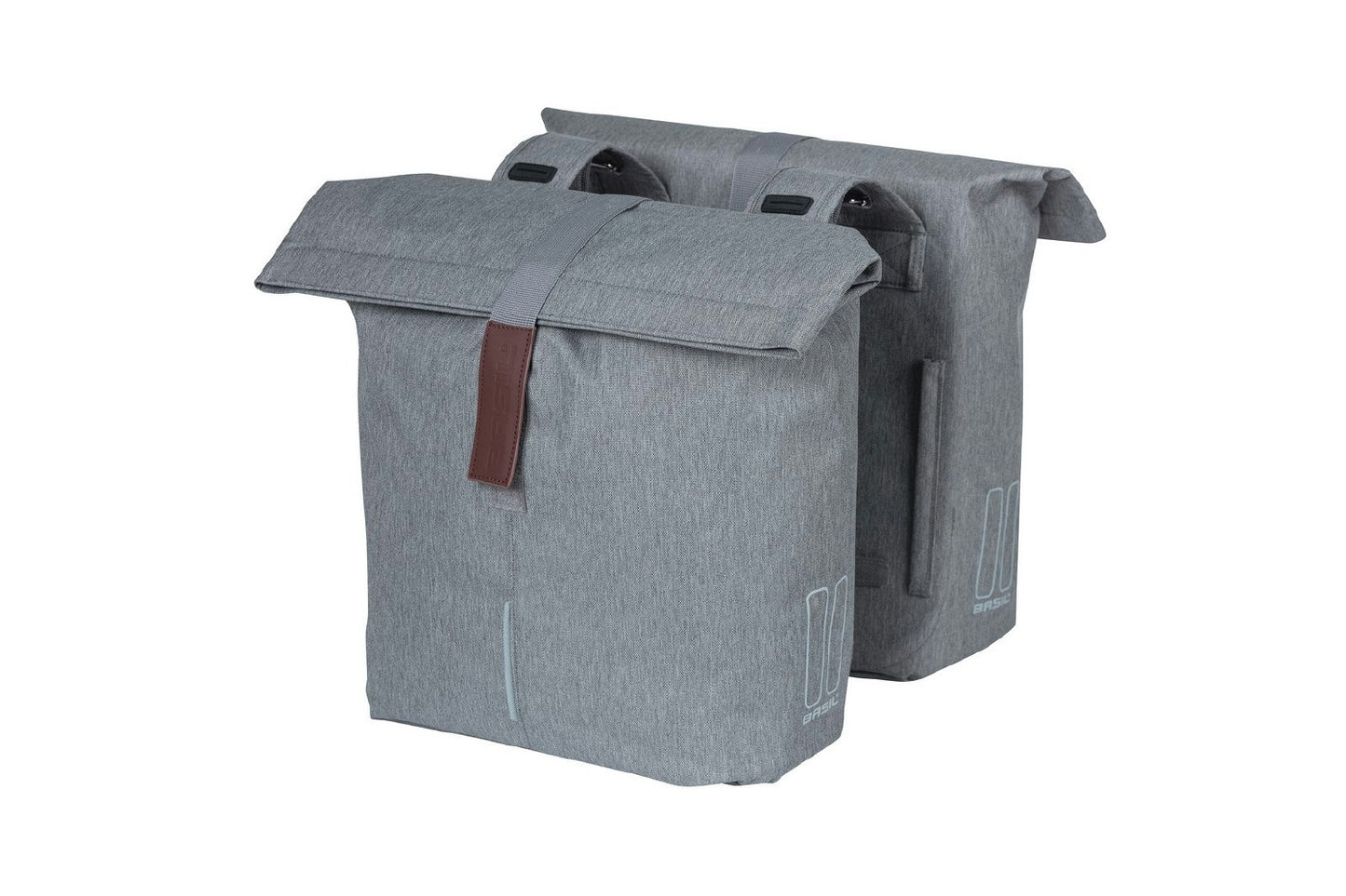 Basil city double bag - 28-32l - grey melee
