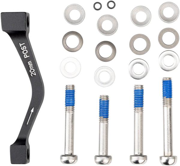 SRAM Avid, Post Bracket, 20 P (Front 180/Rear 160), Includes Stainless Caliper Mounting Bolts (CPS & Standard)