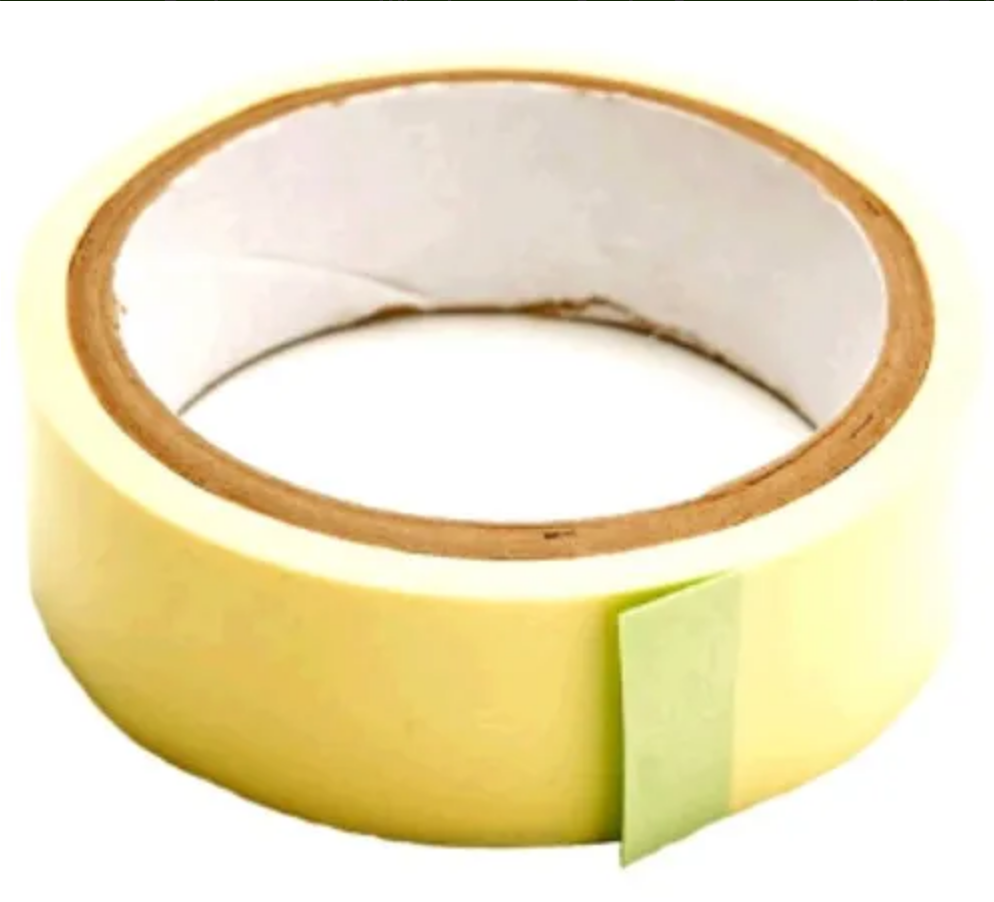 Rim Tape for TUBELESS Rims, Width 25mm x 0.12mm x Length 10Metres, Yellow, Universal