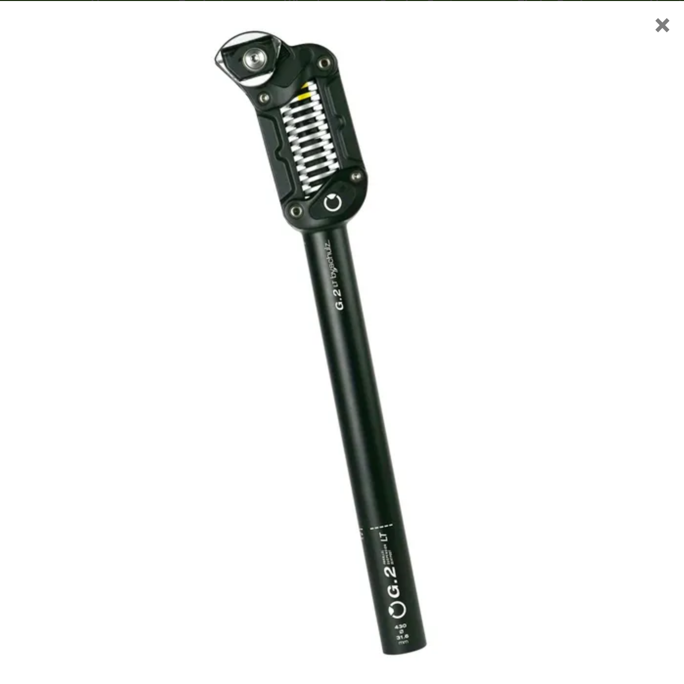 SEATPOST - 27.2mm x 380mm - 50mm Travel (c) STANDARD Spring (80-105kg Riders) - G.2 LT Parallelogram Suspension - BLACK