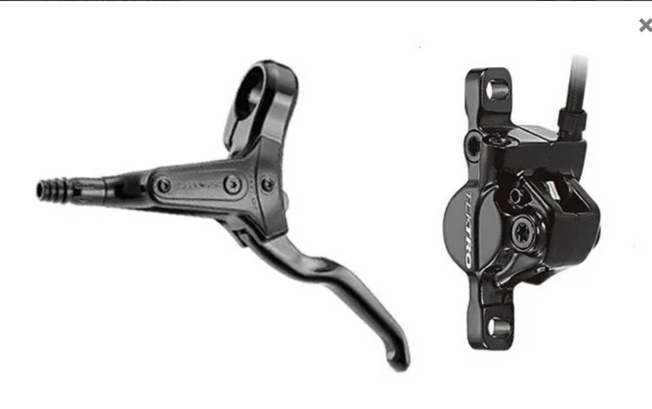 Hydraulic disc brake kit, TEKTRO, HD-M285R rear Lefthand, alloy caliper & lever,PRE BLED 1900mm hose ; black, w/o rotor, Post Mount