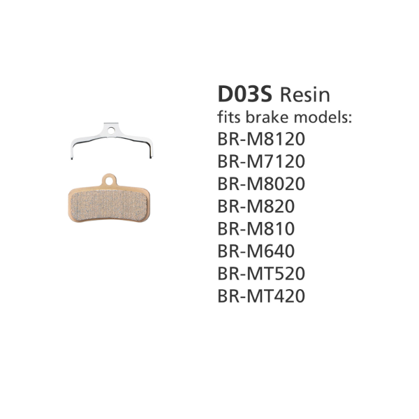 BR-M8020 shimano resin pad & spring d03s-rx