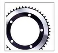 CHAIN RING 1/2 x 1/8" - 44T x 130 BCD for Single Speed, Alloy, BLACK