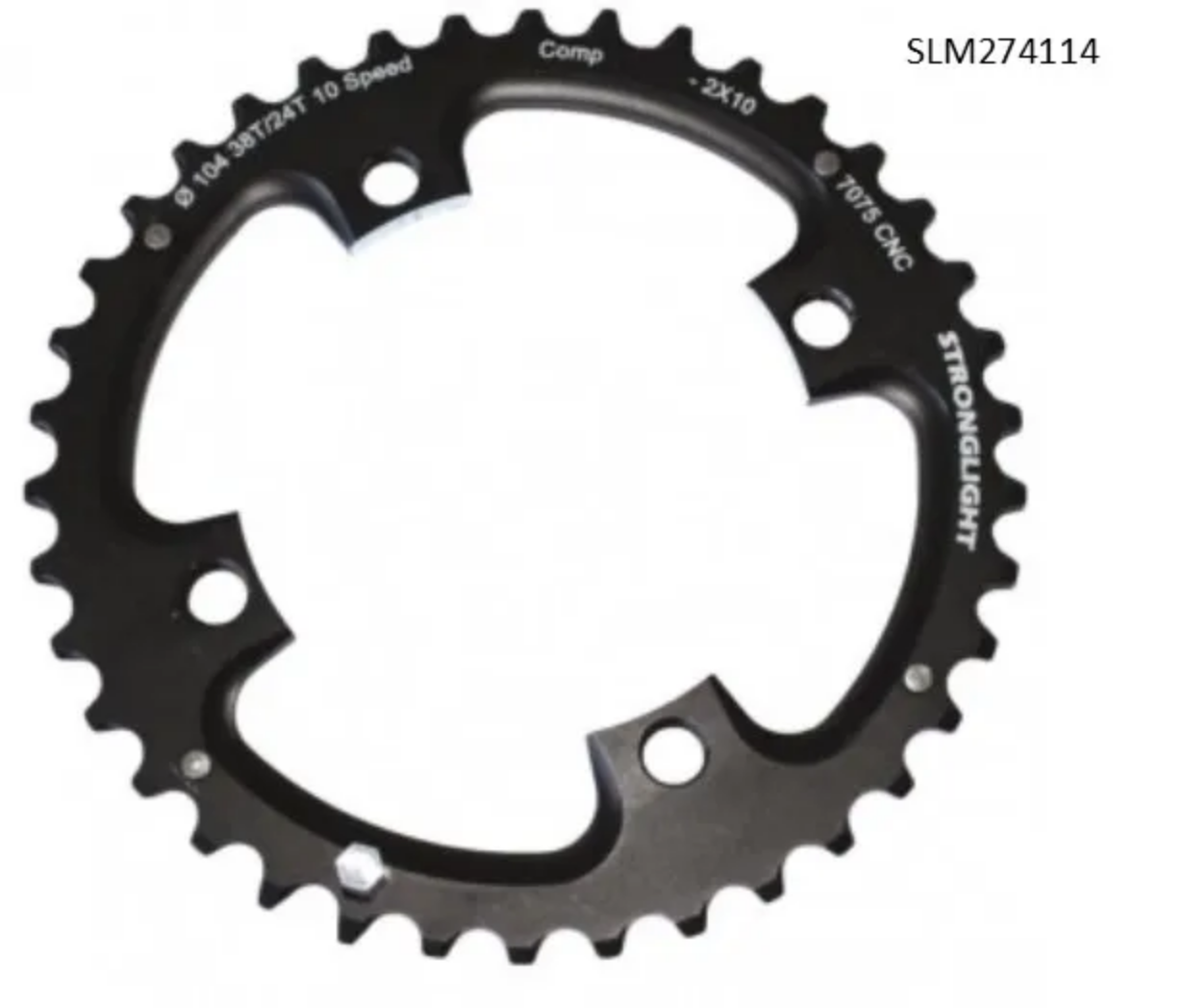 CHAINRING "STRONGLIGHT" MTB SRXO 104 2x10 42T BK - 7075 9/10SPEED DOUBLE OUT