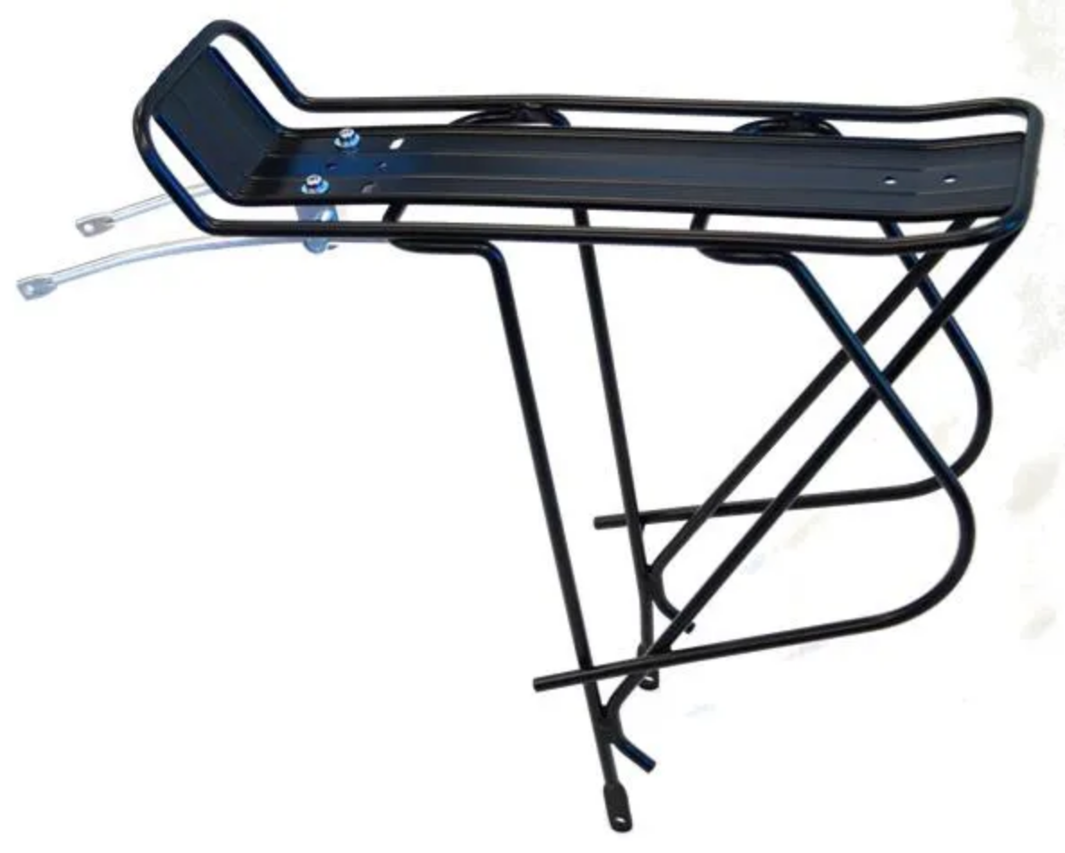 CARRIER - Rear Pannier Rack, 8mm Tubing, For 700C Non Disc, Fixed Stay Length, All Fittings Supplied
