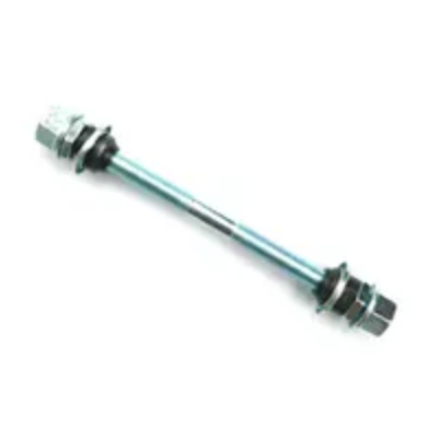 AXLE - Rear BMX, 3/8" x 26T x 165mm, Silver axle With Cone & Nut