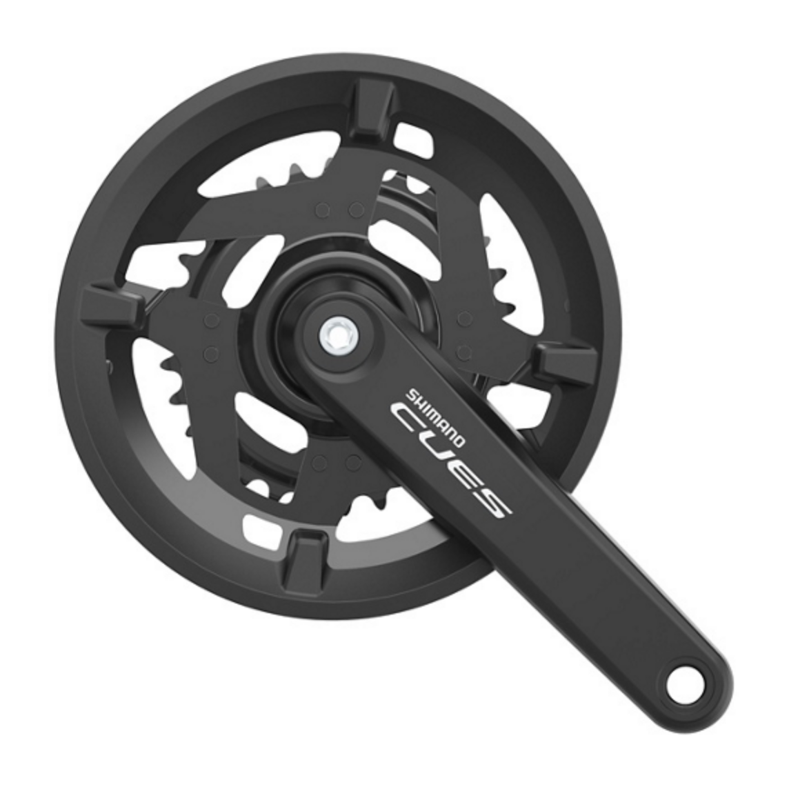 SHIMANO CUES Crankset FC-U4010-2 2-PIECE CRANKSET 11/10/9 (36-22T, 40-26T), 10/9 (46-30T)-speed 175.0 mm 46-30T Series color Without BB parts With CG