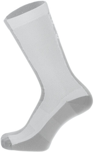 santini puro high profile cycling socks - white