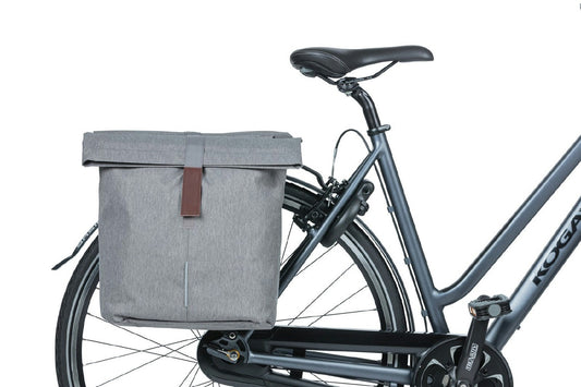 Basil city double bag - 28-32l - grey melee