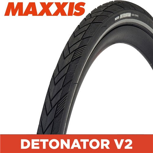 MAXXIS Detonator - 700 X 35 2024 Model - Wirebead 60 TPI - Reflective Strip Black