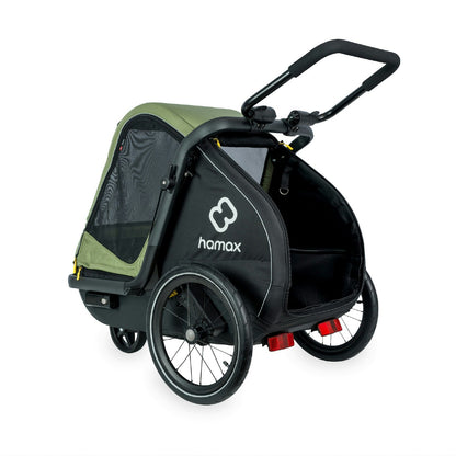 Hamax pluto dog trailer - medium - green/black