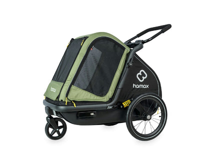 Hamax pluto dog trailer - medium - green/black