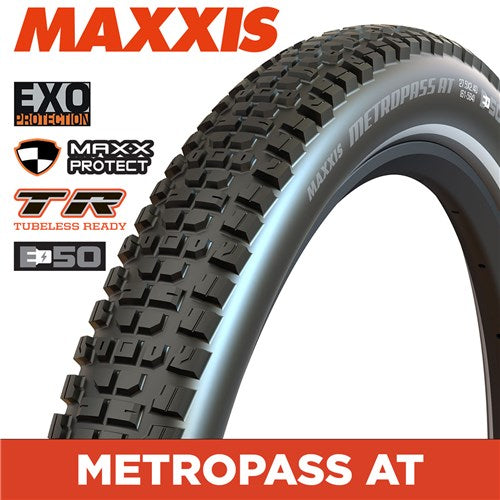 MAXXIS Metropass AT - 29 x 2.4 - MaxxProtect EXO Tubeless Ready REF Strip E50 - Wirebead