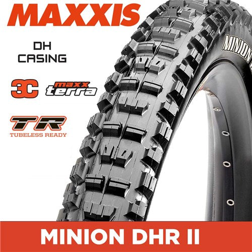 MAXXIS Minion DHR II- 27.5 X 2.50 - Folding TR 60x2 - DH 3C MaxxTerra - Black