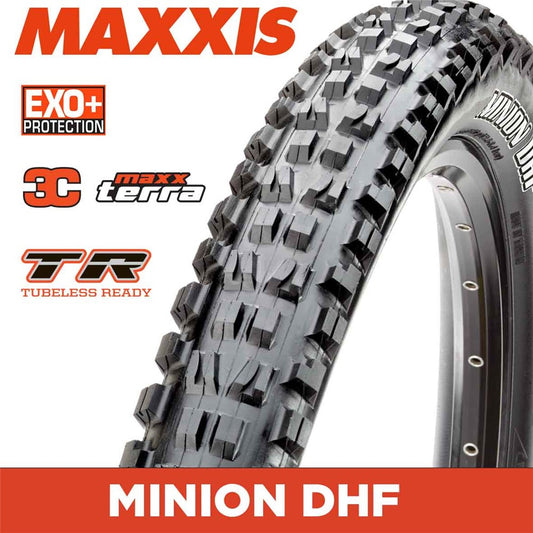 MAXXIS Minion DHF - 27.5 X 2.50 WT Folding 120TPI EXO+ 3C MaxxTerra TR