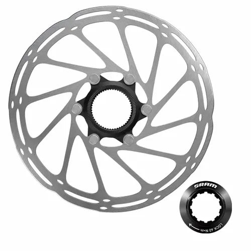 ROTOR CENTERLINE CENTERLOCK 160MM BLACK ROUNDED (INCLUDES INTERNAL TOOLED LOCKRING) 1.85MM