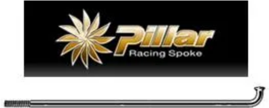 Spoke Pillar, black, 296mm, 14G, Sandvik T302, Stainless Steel, SOLD SEPERATELY