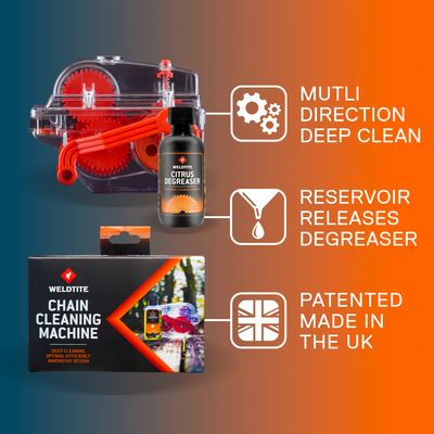 Weldtite Chain Cleaning Machine with Citrus Degreaser