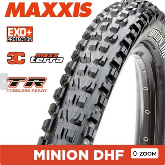 MAXXIS Minion DHF - 29 X 2.50 WT Folding 120TPI EXO+ 3C MaxxTerra TR