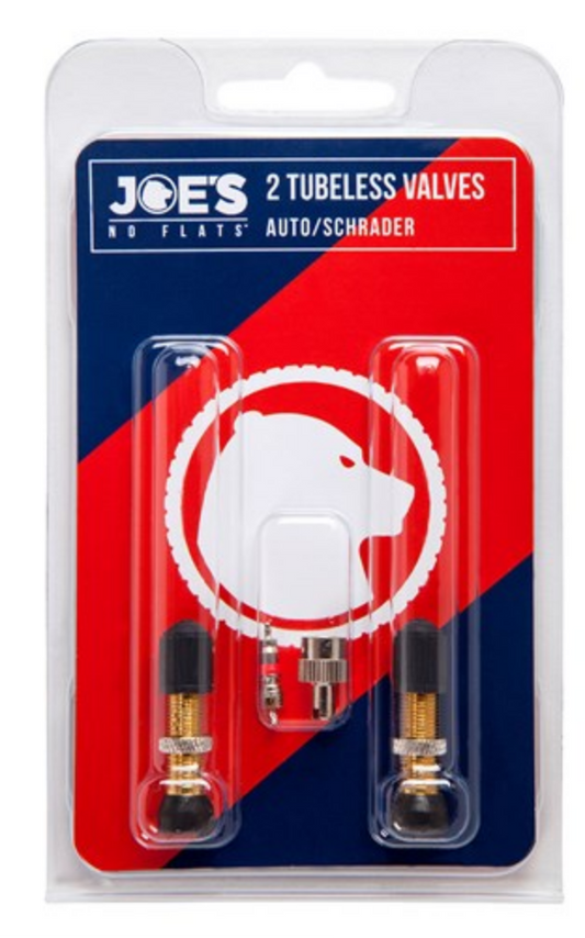 JOES NO-FLATS Schrader Valve Twin Pack - 33mm