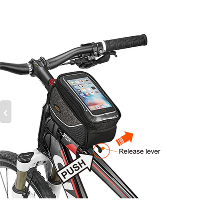 IBERA Phone Top Tube Bag & Bracket - 18x9x12cm
