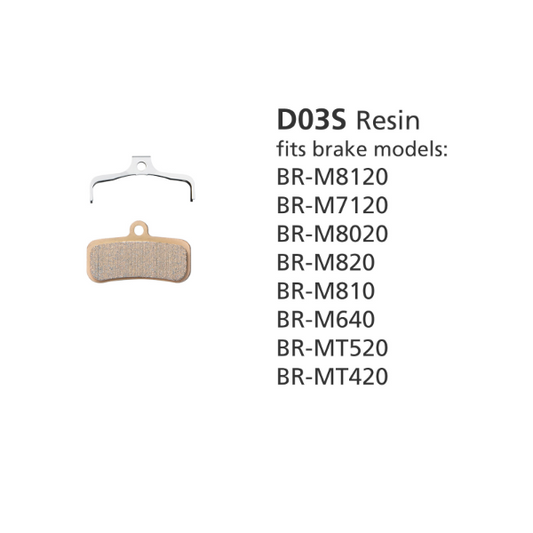 BR-M8020 shimano resin pad & spring d03s-rx