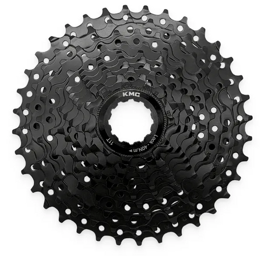 CASSETTE - 10 Speed, 11-36T, ED Black, Quality KMC product, Made In Taiwan (Hardened Steel) (Great for E-Bikes)