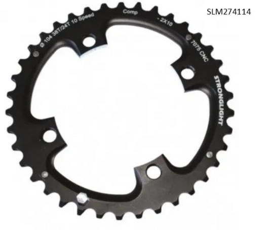 CHAINRING "STRONGLIGHT" MTB SRXO 104 2x10 42T BK - 7075 9/10SPEED DOUBLE OUT
