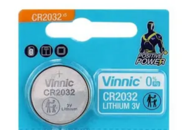 BATTERY - 3V Button Cell, Lithium, CR2032 Each