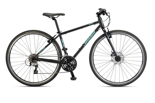 Jamis Coda S2 Womens' Flat Bar Road Bike - Gloss Black - SMALL