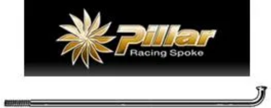 Spoke, Pillar, BLACK, 272mm, 14G, Sandvik T302, Stainless Steel, incls nipple, J-Bend, SOLD INDIVIDUALLY