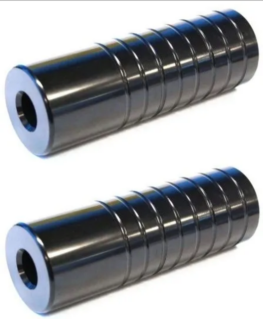 Foot Pegs, 14mm Axle, 38 x 110mm Threadless, Steel, BLACK