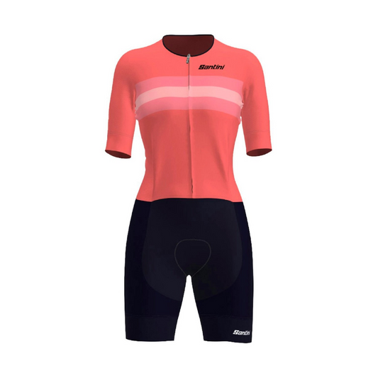 LEAF 24 SHORT SLEEVE WOMENS TRISUIT IMG - coral - small