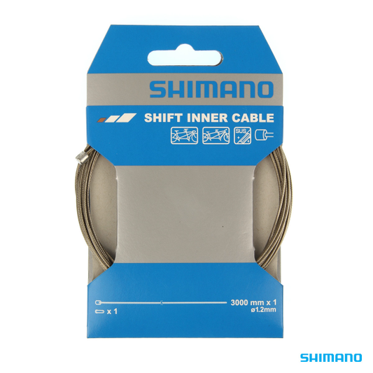 Shimano shift cable - tandem 1.2mm x 300mm stainless