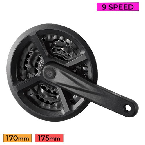 PROWHEEL Crankset MTB - TS-CU05 3x9 Square Taper Inc Chain Guard - 175mm
