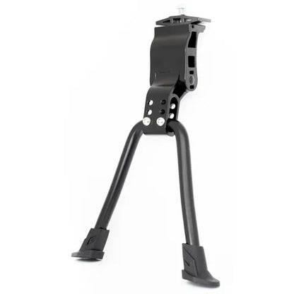 KICKSTAND 24-28 Adjustable, Centre Mount, Alloy BLACK, Double Leg - (Width of Stand Legs 215mm)