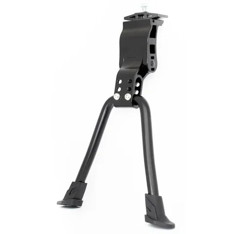 KICKSTAND 24-28 Adjustable, Centre Mount, Alloy BLACK, Double Leg - (Width of Stand Legs 215mm)