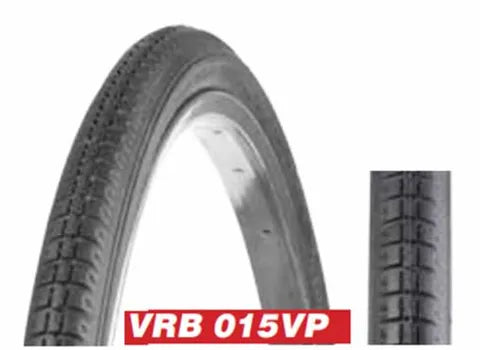 TYRE 27 x 1.1/4 BLACK Block tread, (32-630) Quality Vee Rubber Tyre (4753)