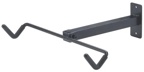 Bicycle wall hanger, 2 arms, rubber covering on holders, Black 20kg Max Load