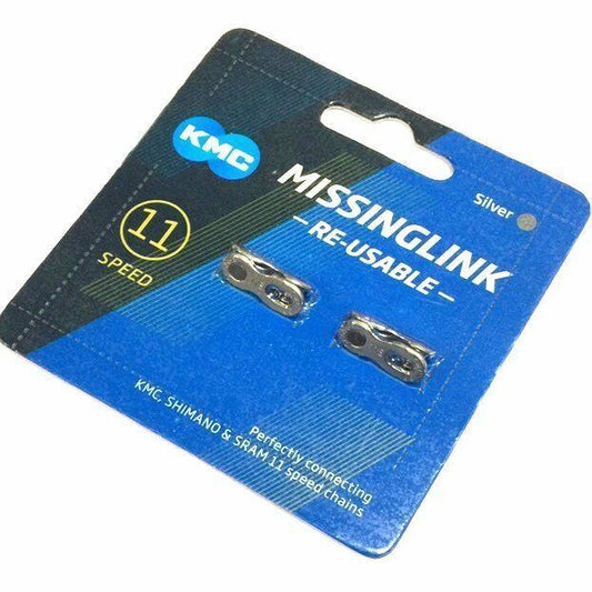 KMC Connecting Link for 11 Speed, Silver, 2pcs/MF card