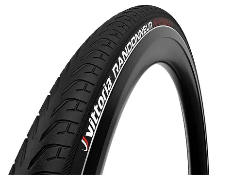 VITTORIA RANDONNEUR WIRE BEAD REFL BLACK TYRE